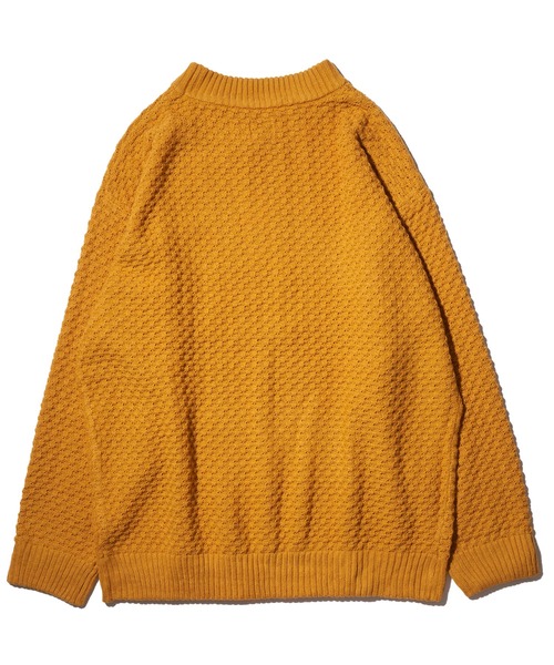 ADPOSION（アドポーション）の「【Revo.】ワッフル編みモックネックニット（ニット/セーター・メンズ・ブラック/オレンジ/グレー/マスタード/グリーン・MEDIUM/LARGE）」の14枚目の写真