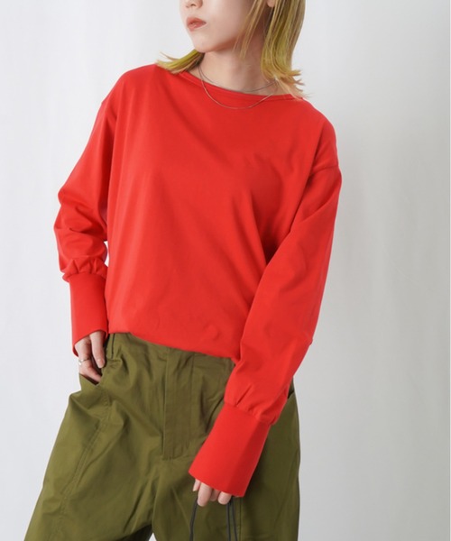 tシャツ LC/LLL シャーリングクルーネックカットソー レディース LADY LUCK LUCA tシャツ LC/LLL シャーリングクルーネック