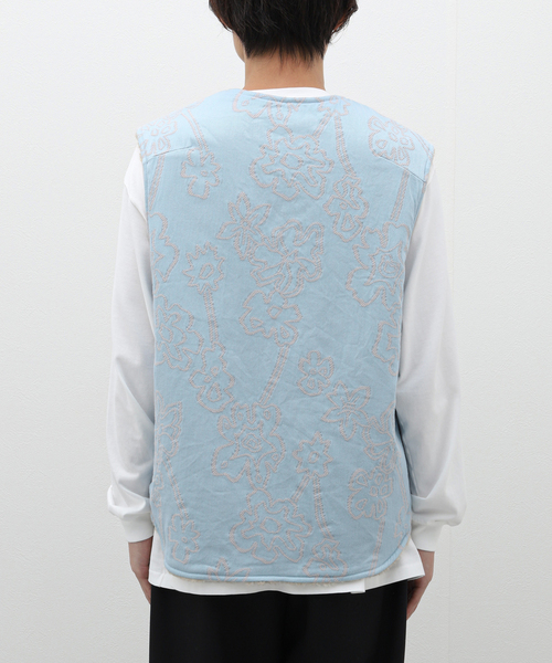 URU（ウル）の「【URU / ウル】CUT JACQUARD ZIP UP VEST（その他アウター・メンズ・ブルー系その他・3）」の13枚目の写真