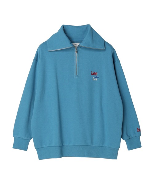 Lee(リー)の「Lee×e.m.a.e. ハーフジップ刺繍スウェット(スウェット・レディース・ブルー/ピンク/オフホワイト・FREE)」の2枚目の写真