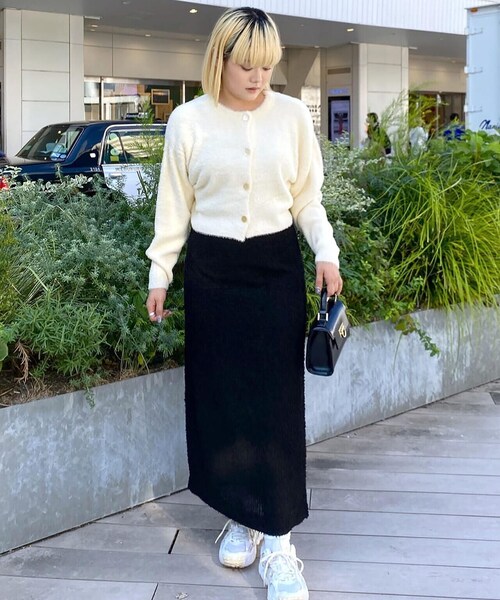 FREE'S MART（フリーズマート）の「◆フェザーシフォンナロースカート（スカート・レディース・ブラック/ホワイト・SMALL/MEDIUM）」の15枚目の写真