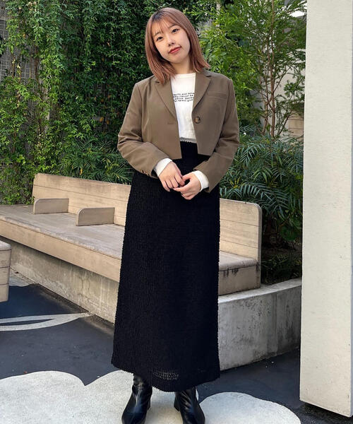 FREE'S MART（フリーズマート）の「◆フェザーシフォンナロースカート（スカート・レディース・ブラック/ホワイト・SMALL/MEDIUM）」の19枚目の写真