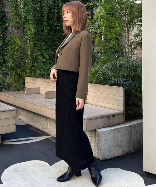 FREE'S MART（フリーズマート）の「◆フェザーシフォンナロースカート（スカート・レディース・ブラック/ホワイト・SMALL/MEDIUM）」の20枚目の写真