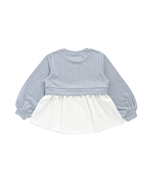 JENNI love(ジェニィラブ)の「ジャガードニットドッキングトップス(ニット/セーター・キッズ・サックスブルー/チャコールグレー/オフホワイト・130cm/140cm/150cm/160cm)」の21枚目の写真