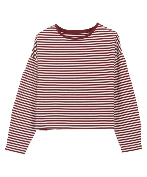 KOBE LETTUCE（コウベレタス）の「[ 田中亜希子さんコラボ ] 選べる2タイプ ソフトコットンロンT（Tシャツ/カットソー・レディース・ホワイト系その他/ホワイト系/チャコール/ホワイト×ブラック/グレー系/ホワイト系1/ベージュ系その他/ブラック/ブラック系/ベージュ系その他2/アイボリー系1/ブラック系1/ブラック系その他2/ホワイト系2/レッド系その他/レッド系その他2/ホワイト系3/ブラック系その他/アイボリー系・M2/1/M1/2/3/M3）」の18枚目の写真