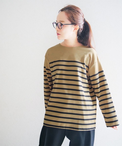 KOBE LETTUCE（コウベレタス）の「[ 田中亜希子さんコラボ ] 選べる2タイプ ソフトコットンロンT（Tシャツ/カットソー・レディース・ホワイト系その他/ホワイト系/チャコール/ホワイト×ブラック/グレー系/ホワイト系1/ベージュ系その他/ブラック/ブラック系/ベージュ系その他2/アイボリー系1/ブラック系1/ブラック系その他2/ホワイト系2/レッド系その他/レッド系その他2/ホワイト系3/ブラック系その他/アイボリー系・M2/1/M1/2/3/M3）」の20枚目の写真