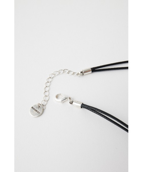 MOUSSY（マウジー）の「HEART SHAPE F/LEATHER ネックレス（ネックレス・レディース・ライトパープル/ブラック・FREE）」の6枚目の写真