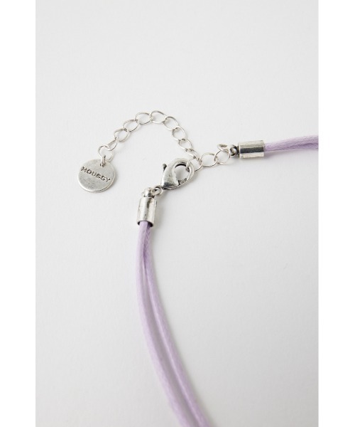 MOUSSY（マウジー）の「HEART SHAPE F/LEATHER ネックレス（ネックレス・レディース・ライトパープル/ブラック・FREE）」の9枚目の写真
