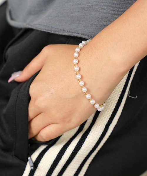 ROOPTOKYO（ループトウキョウ）の「ダブルチェーン パールブレスレット（ブレスレット・レディース・シルバー/ゴールド・ONE SIZE）」の7枚目の写真