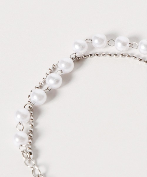 ROOPTOKYO（ループトウキョウ）の「ダブルチェーン パールブレスレット（ブレスレット・レディース・シルバー/ゴールド・ONE SIZE）」の4枚目の写真