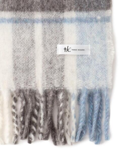tk.TAKEO KIKUCHI（ティーケータケオキクチ）の「◆ソフト大判マフラーストール（マフラー・メンズ・ブラック/ベージュ/オフホワイト/ブラック系1/グレー系1・00）」の7枚目の写真
