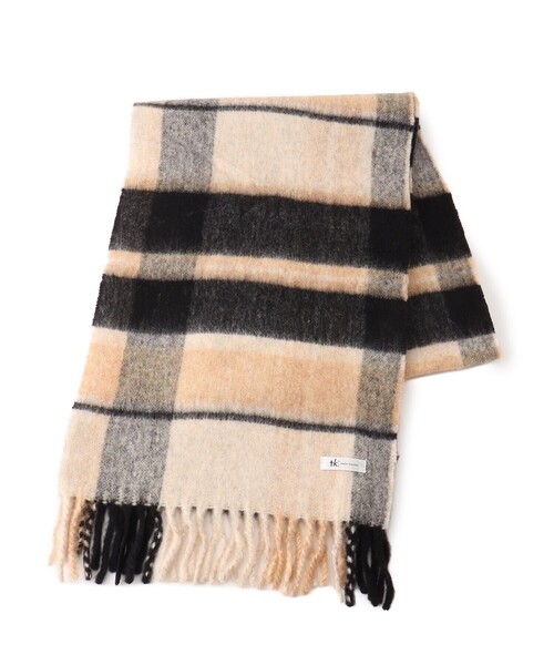 tk.TAKEO KIKUCHI（ティーケータケオキクチ）の「◆ソフト大判マフラーストール（マフラー・メンズ・ブラック/ベージュ/オフホワイト/ブラック系1/グレー系1・00）」の16枚目の写真