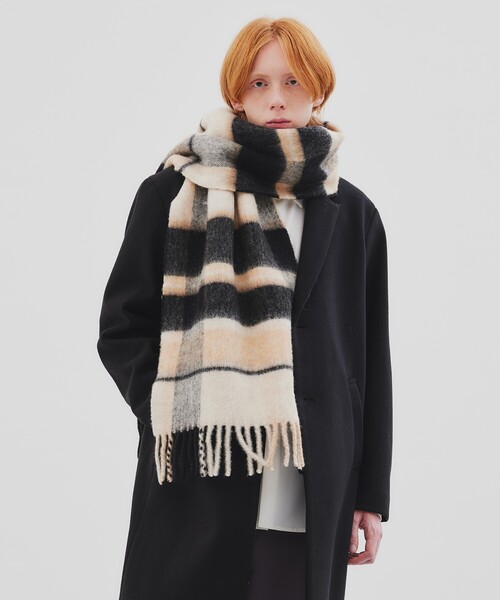 tk.TAKEO KIKUCHI（ティーケータケオキクチ）の「◆ソフト大判マフラーストール（マフラー・メンズ・ブラック/ベージュ/オフホワイト/ブラック系1/グレー系1・00）」の15枚目の写真