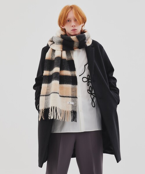 tk.TAKEO KIKUCHI（ティーケータケオキクチ）の「◆ソフト大判マフラーストール（マフラー・メンズ・ブラック/ベージュ/オフホワイト/ブラック系1/グレー系1・00）」の14枚目の写真