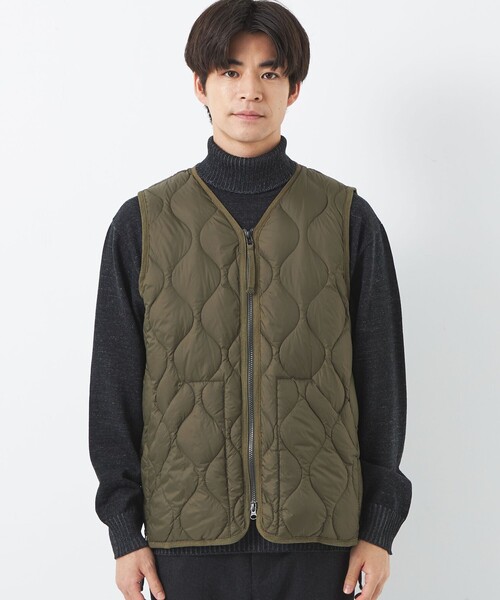 TAION(タイオン)の「<TAION>ミリタリー Vネック ダブルジップ ダウンベスト(ダウンベスト・メンズ・オリーブ/ブラック/ライトグレー/ケリーグリーン・L/M/XL)」の10枚目の写真