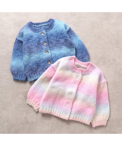 BREEZE(ブリーズ)の「2WAYグラデーションニット(ニット/セーター・キッズ・ピンク/ブルー・100/120/140/90)」の3枚目の写真