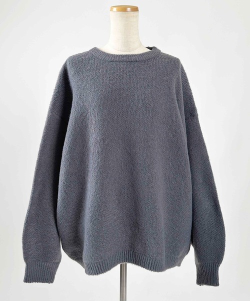 PICCIN（ピッチン）の「クルーネックオーバーサイズニット（ニット/セーター・レディース・チャコールグレー/ピンク/ブルー/イエロー/オフホワイト・M）」の10枚目の写真