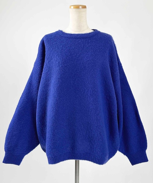 PICCIN（ピッチン）の「クルーネックオーバーサイズニット（ニット/セーター・レディース・チャコールグレー/ピンク/ブルー/イエロー/オフホワイト・M）」の9枚目の写真