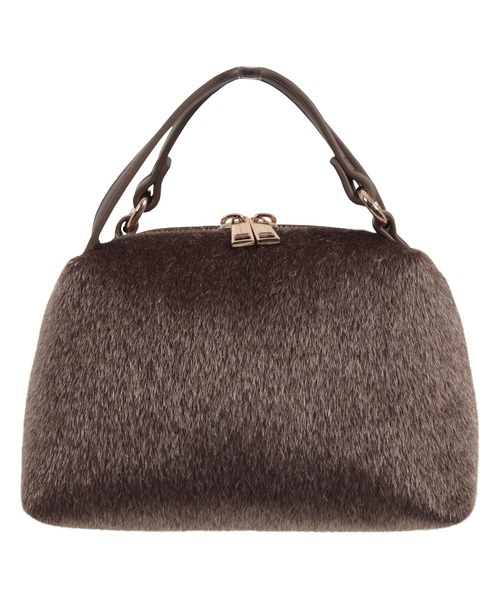 KOBE LETTUCE（コウベレタス）の「[ 選べる2素材 ] 2ハンドルミニバッグ（ハンドバッグ・レディース・ベージュ系/グレー系/ブラック系1/ホワイト系/ブラック系・FREE）」の13枚目の写真