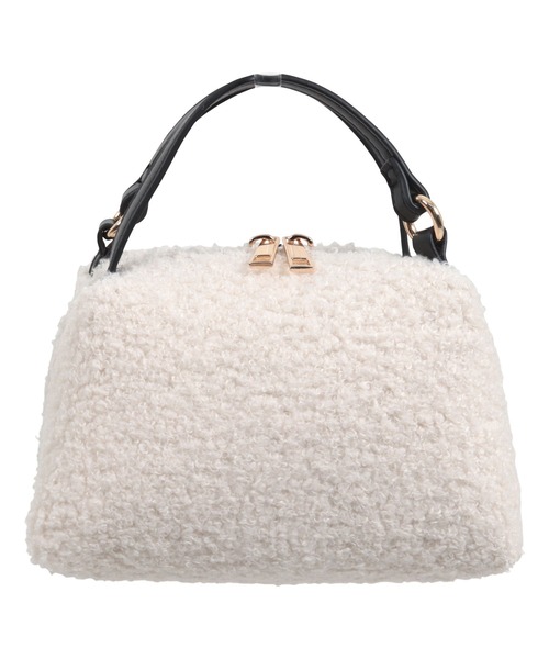 KOBE LETTUCE（コウベレタス）の「[ 選べる2素材 ] 2ハンドルミニバッグ（ハンドバッグ・レディース・ベージュ系/グレー系/ブラック系1/ホワイト系/ブラック系・FREE）」の10枚目の写真