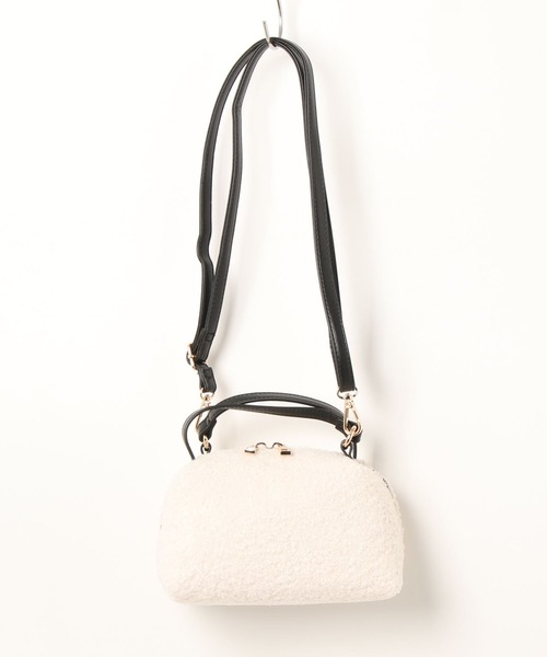 KOBE LETTUCE（コウベレタス）の「[ 選べる2素材 ] 2ハンドルミニバッグ（ハンドバッグ・レディース・ベージュ系/グレー系/ブラック系1/ホワイト系/ブラック系・FREE）」の15枚目の写真