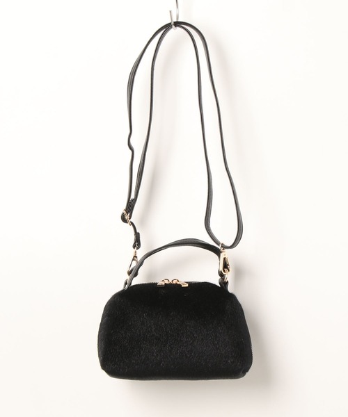 KOBE LETTUCE（コウベレタス）の「[ 選べる2素材 ] 2ハンドルミニバッグ（ハンドバッグ・レディース・ベージュ系/グレー系/ブラック系1/ホワイト系/ブラック系・FREE）」の18枚目の写真