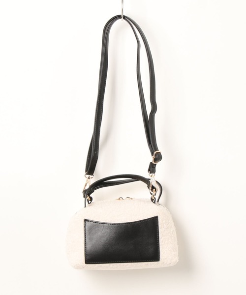 KOBE LETTUCE（コウベレタス）の「[ 選べる2素材 ] 2ハンドルミニバッグ（ハンドバッグ・レディース・ベージュ系/グレー系/ブラック系1/ホワイト系/ブラック系・FREE）」の16枚目の写真