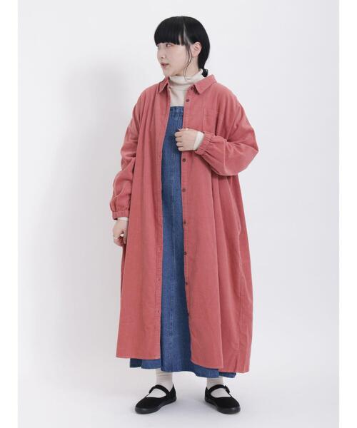 新品　SM2☆ベージュ／シャツワンピース Samansa Mos2（サマンサ モスモス）の「コーディロイシャツワンピース