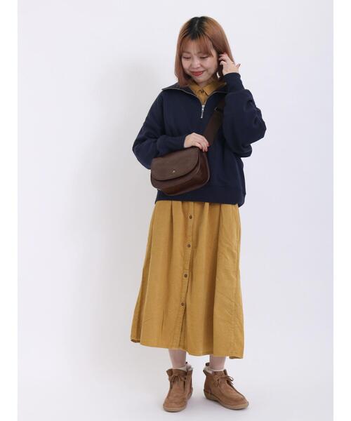 Samansa Mos2（サマンサ モスモス）の「コーディロイシャツワンピース（ワンピース・レディース・モカ/ピンク/グリーン/イエロー/ベージュ・F）」の8枚目の写真