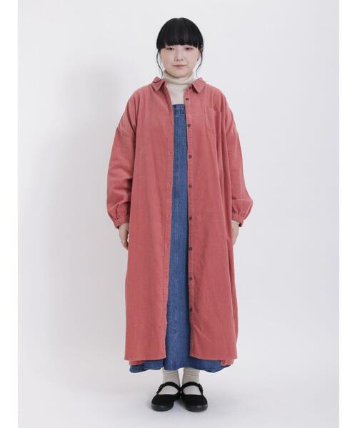 Samansa Mos2（サマンサ モスモス）の「コーディロイシャツワンピース（ワンピース・レディース・モカ/ピンク/グリーン/イエロー/ベージュ・F）」の19枚目の写真