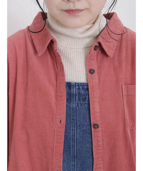 Samansa Mos2（サマンサ モスモス）の「コーディロイシャツワンピース（ワンピース・レディース・モカ/ピンク/グリーン/イエロー/ベージュ・F）」の22枚目の写真