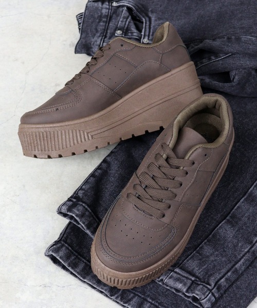 セール】厚底 ローカット コートタイプスニーカー(1650)/Love