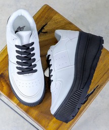 LOVE HUNTER/ 厚底 ローカット コートスニーカー 7.5cmヒール ダッドスニーカー 韓国ファッション レディース (1650)