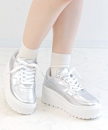 LOVEHUNTER（ラブハンター）の「LOVE HUNTER/ 厚底 ローカット コートスニーカー 7.5cmヒール ダッドスニーカー 韓国ファッション レディース (1650)（スニーカー）」