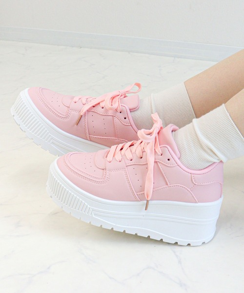 セール】厚底 ローカット コートタイプスニーカー(1650)/Love