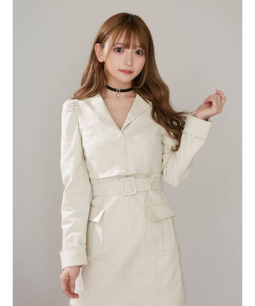 EATME（イートミー）の「2ピースライクテーラードワンピース（ワンピース・レディース・ブラック/その他1/アイボリー・MEDIUM/SMALL）」の20枚目の写真