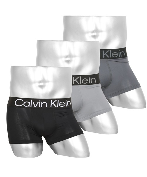 Calvin Klein(カルバン・クライン)の「Calvin Klein カルバンクライン 【3枚セット】Bold Logo メンズ ローライズボクサーパンツ(ボクサーパンツ・メンズ・ブラック/ブラック系2/その他/その他1・SMALL/LARGE/MEDIUM/X-LARGE)」の1枚目の写真