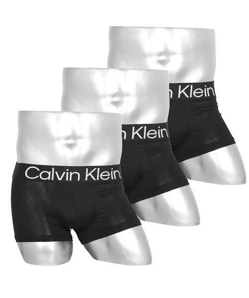 Calvin Klein(カルバン・クライン)の「Calvin Klein カルバンクライン 【3枚セット】Bold Logo メンズ ローライズボクサーパンツ(ボクサーパンツ・メンズ・ブラック/ブラック系2/その他/その他1・SMALL/LARGE/MEDIUM/X-LARGE)」の2枚目の写真