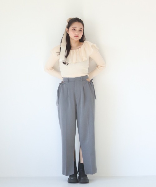muguet(ミュゲ)の「sailor finger lib knit(ニット/セーター・レディース・アイボリー/ピンク・FREE)」の21枚目の写真