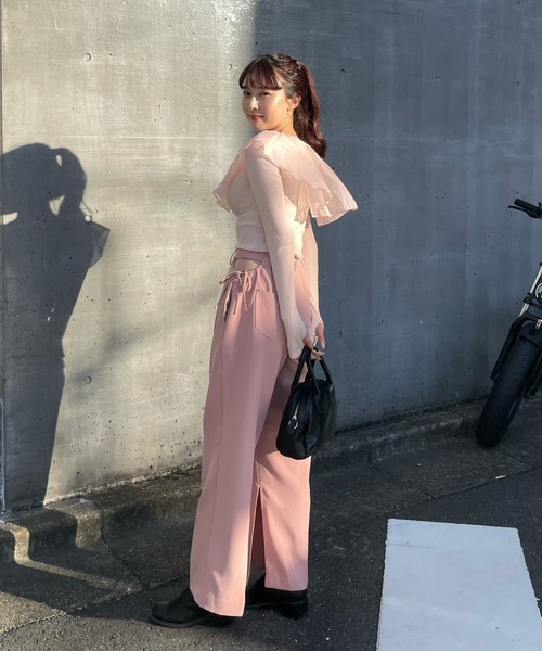 muguet(ミュゲ)の「sailor finger lib knit(ニット/セーター・レディース・アイボリー/ピンク・FREE)」の10枚目の写真