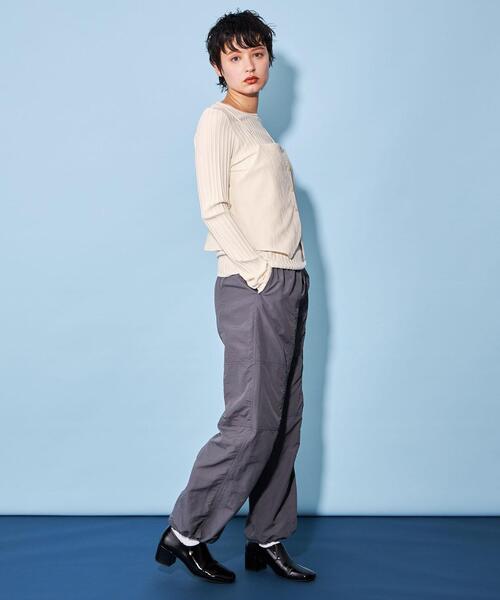 CITEN（シテン）の「＜CITEN＞ボタンフロント ショート キャミソール（キャミソール・レディース・ブラック/ホワイト・FREE）」の5枚目の写真