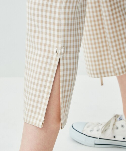 【新品】DEICY デイシー ギンガムリボンサブリナパンツ ギンガムリボンサブリナパンツ