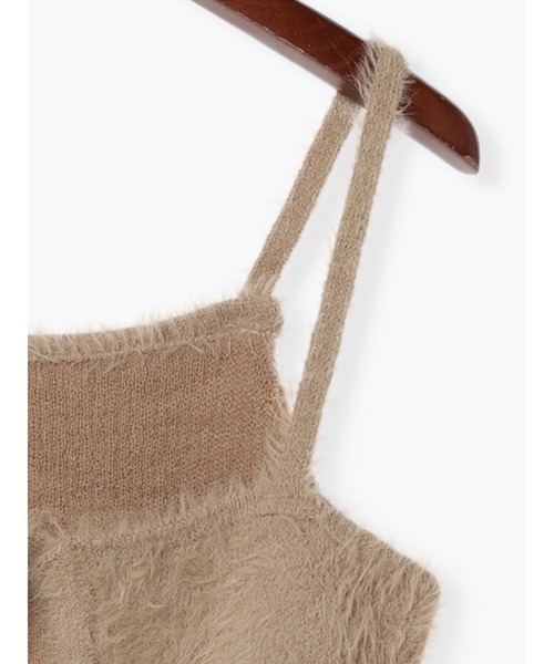 Te chichi TERRASSE（テチチテラス）の「シャギービスチェ(セットアップ可)（ニット/セーター・レディース・ブラック/ベージュ/オフホワイト・F）」の9枚目の写真