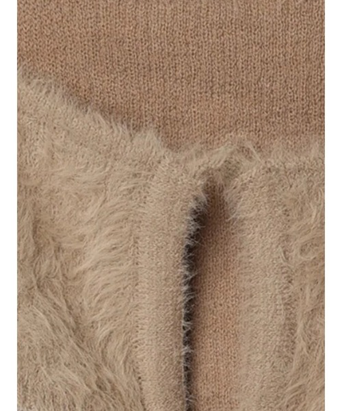 Te chichi TERRASSE（テチチテラス）の「シャギービスチェ(セットアップ可)（ニット/セーター・レディース・ブラック/ベージュ/オフホワイト・F）」の10枚目の写真