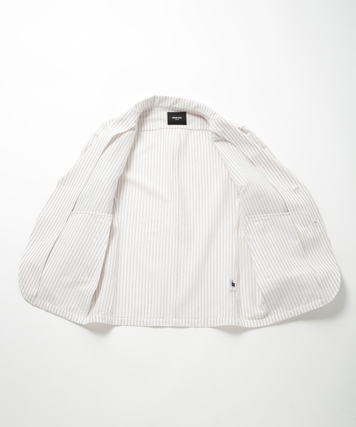 MEN'S BIGI(メンズビギ)の「【COOL MAX】サッカーストライプテーラードジャケット(テーラードジャケット・メンズ・ネイビー/グレー/グリーン・01/04/03/02)」の14枚目の写真