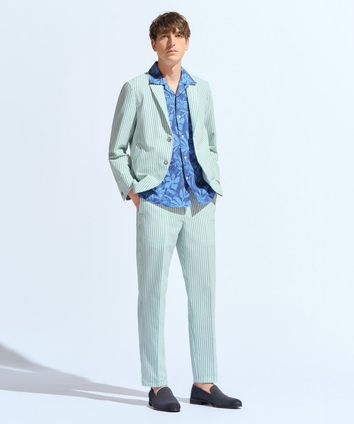 MEN'S BIGI(メンズビギ)の「【COOL MAX】サッカーストライプテーラードジャケット(テーラードジャケット・メンズ・ネイビー/グレー/グリーン・01/04/03/02)」の21枚目の写真