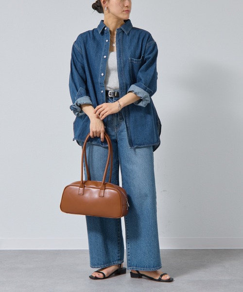 COLONY 2139（コロニートゥーワンスリーナイン）の「デニム長袖オーバーシャツ（シャツ/ブラウス・レディース・ブルー/サックスブルー/ライトグレー・FREE）」の11枚目の写真