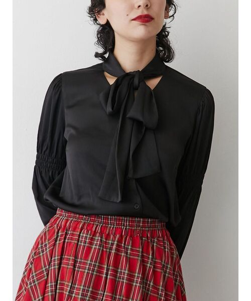 jouetie(ジュエティ)の「リボンタイブラウス(シャツ/ブラウス・レディース・アイボリー/ブルー/ピンク/ブラック・MEDIUM)」の5枚目の写真