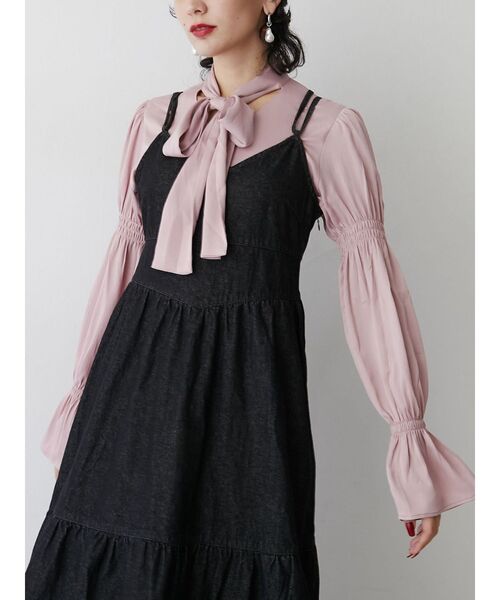 jouetie(ジュエティ)の「リボンタイブラウス(シャツ/ブラウス・レディース・アイボリー/ブルー/ピンク/ブラック・MEDIUM)」の10枚目の写真