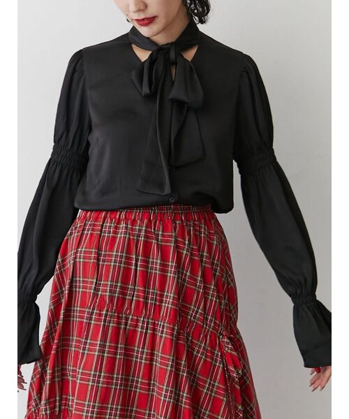 jouetie(ジュエティ)の「リボンタイブラウス(シャツ/ブラウス・レディース・アイボリー/ブルー/ピンク/ブラック・MEDIUM)」の14枚目の写真